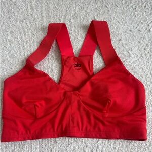 ALO Yoga Vibrant bright red Sports Bra